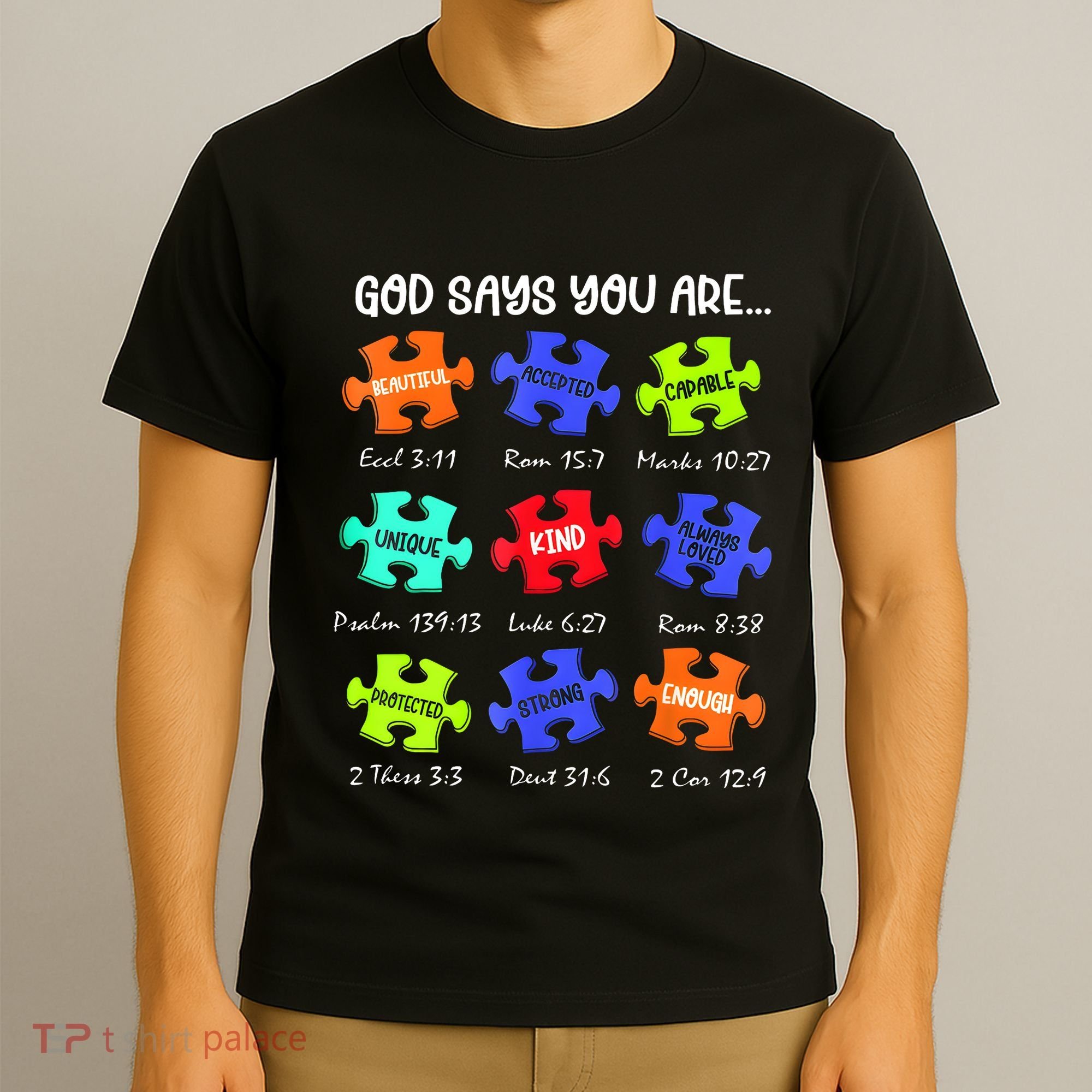 God Says I Am Autism Awareness Retro Be Kind T-Shirt