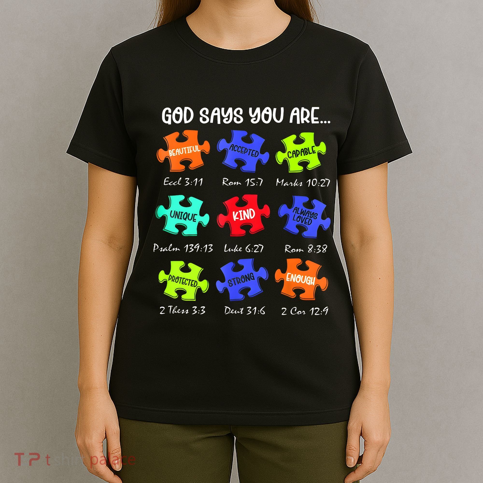 God Says I Am Autism Awareness Retro Be Kind T-Shirt