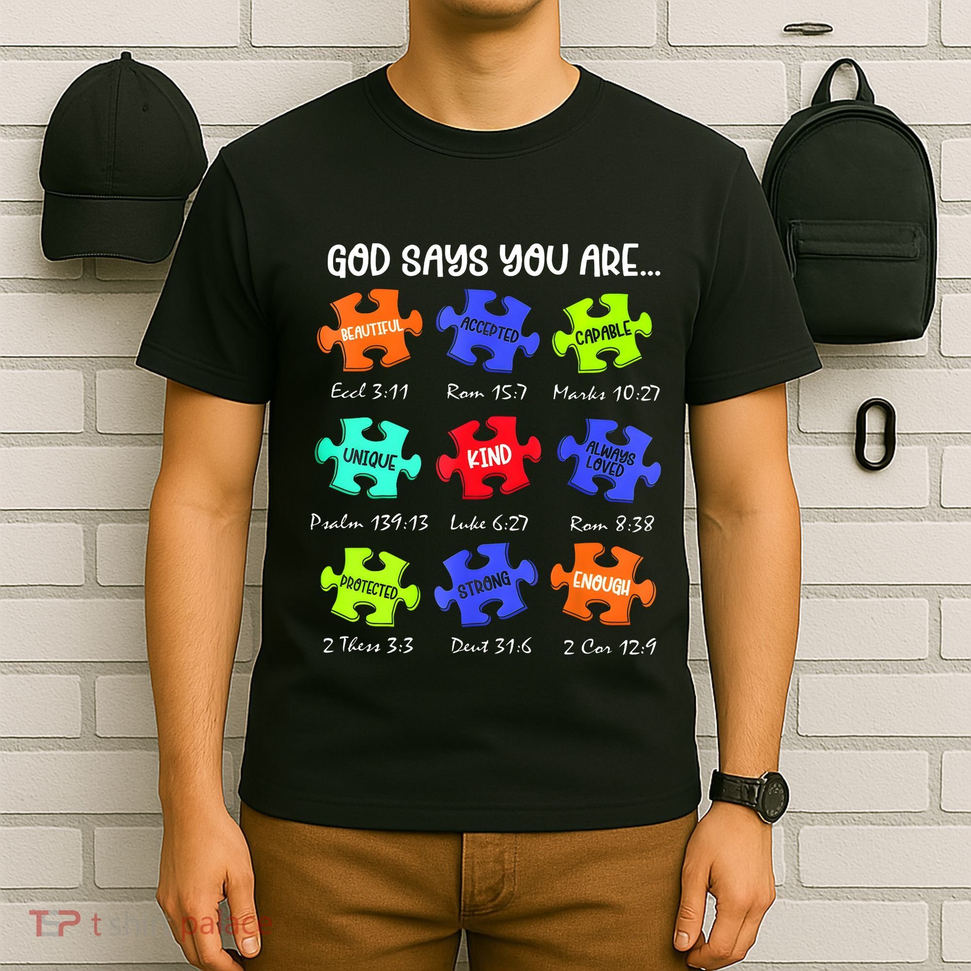 God Says I Am Autism Awareness Retro Be Kind T-Shirt