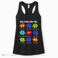 God Says I Am Autism Awareness Retro Be Kind Women's Tank Top thumb 0