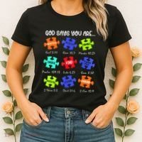 God Says I Am Autism Awareness Retro Be Kind Women's T-Shirt thumb 2