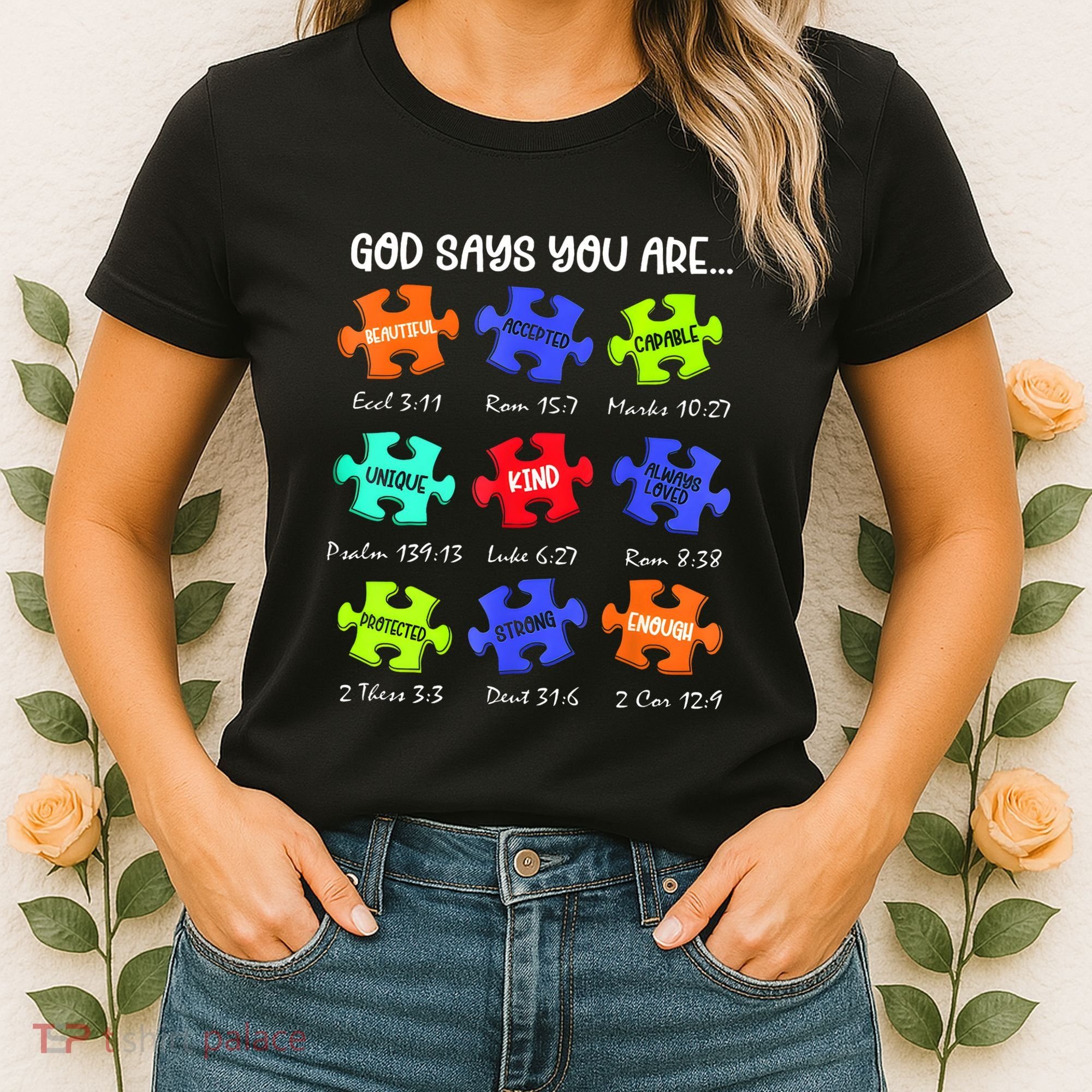 God Says I Am Autism Awareness Retro Be Kind Women's T-Shirt
