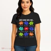 God Says I Am Autism Awareness Retro Be Kind Women's T-Shirt thumb 4