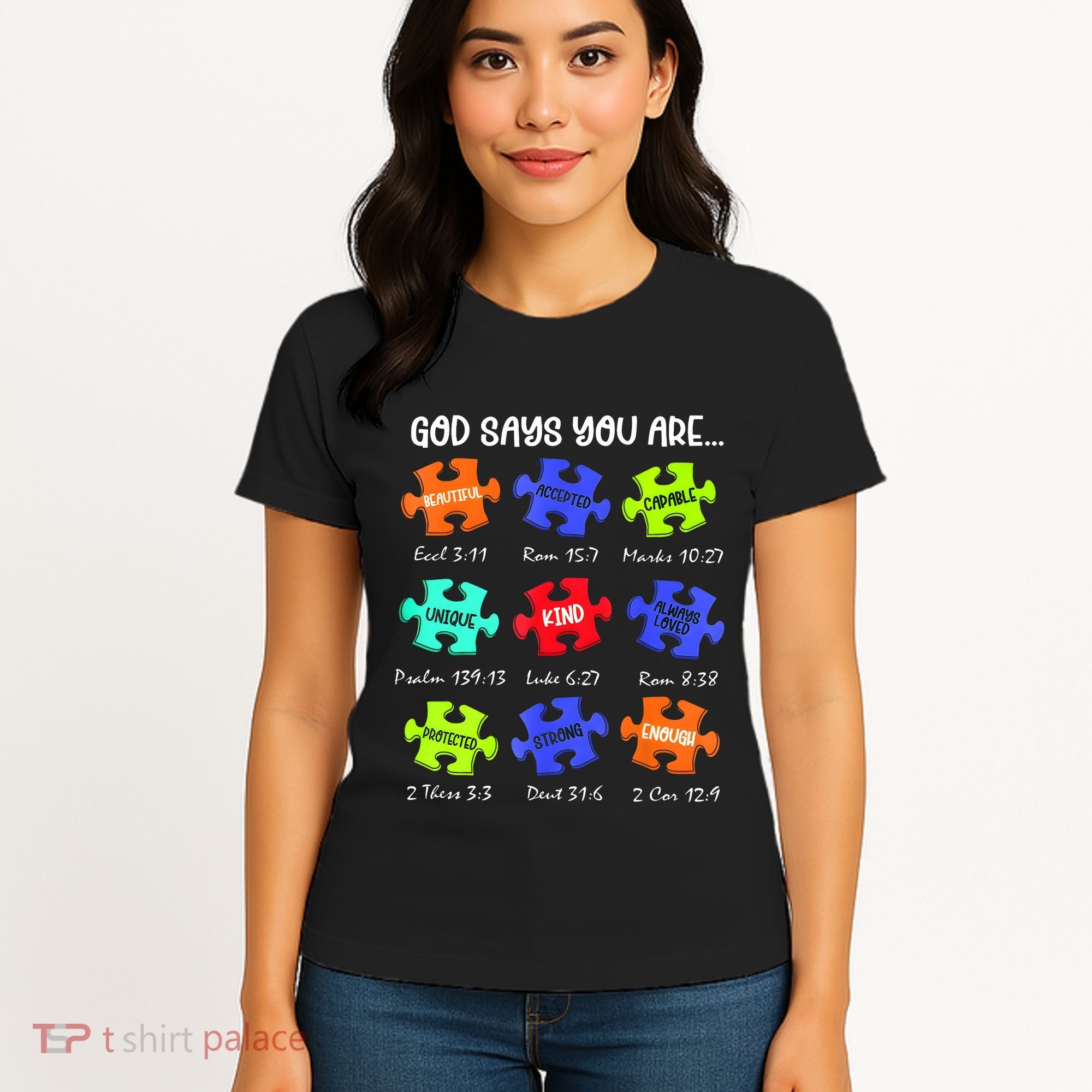 God Says I Am Autism Awareness Retro Be Kind Women's T-Shirt
