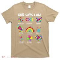 God Says I Am Autism Christian Girl Autism Awareness T-Shirt thumb 0