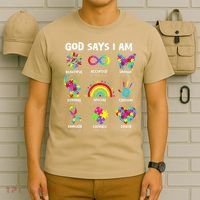God Says I Am Autism Christian Girl Autism Awareness T-Shirt thumb 6