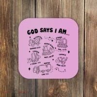 God Says I Am Truck Construction Christian Bible Verse Coaster thumb 0