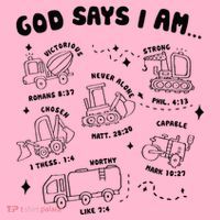 God Says I Am Truck Construction Christian Bible Verse Coaster thumb 2