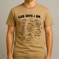 God Says I Am Truck Construction Christian Bible Verse T-Shirt thumb 3