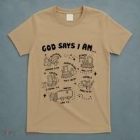 God Says I Am Truck Construction Christian Bible Verse T-Shirt thumb 5