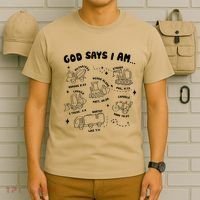 God Says I Am Truck Construction Christian Bible Verse T-Shirt thumb 6