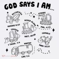 God Says I Am Truck Construction Christian Bible Verse Women's Tank Top thumb 5