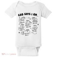 God Says I Am Truck Construction Christian Bible Verse Baby Bodysuit thumb 0
