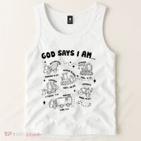 God Says I Am Truck Construction Christian Bible Verse Tank Top thumb 2