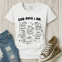 God Says I Am Truck Construction Christian Bible Verse Women's T-Shirt thumb 3