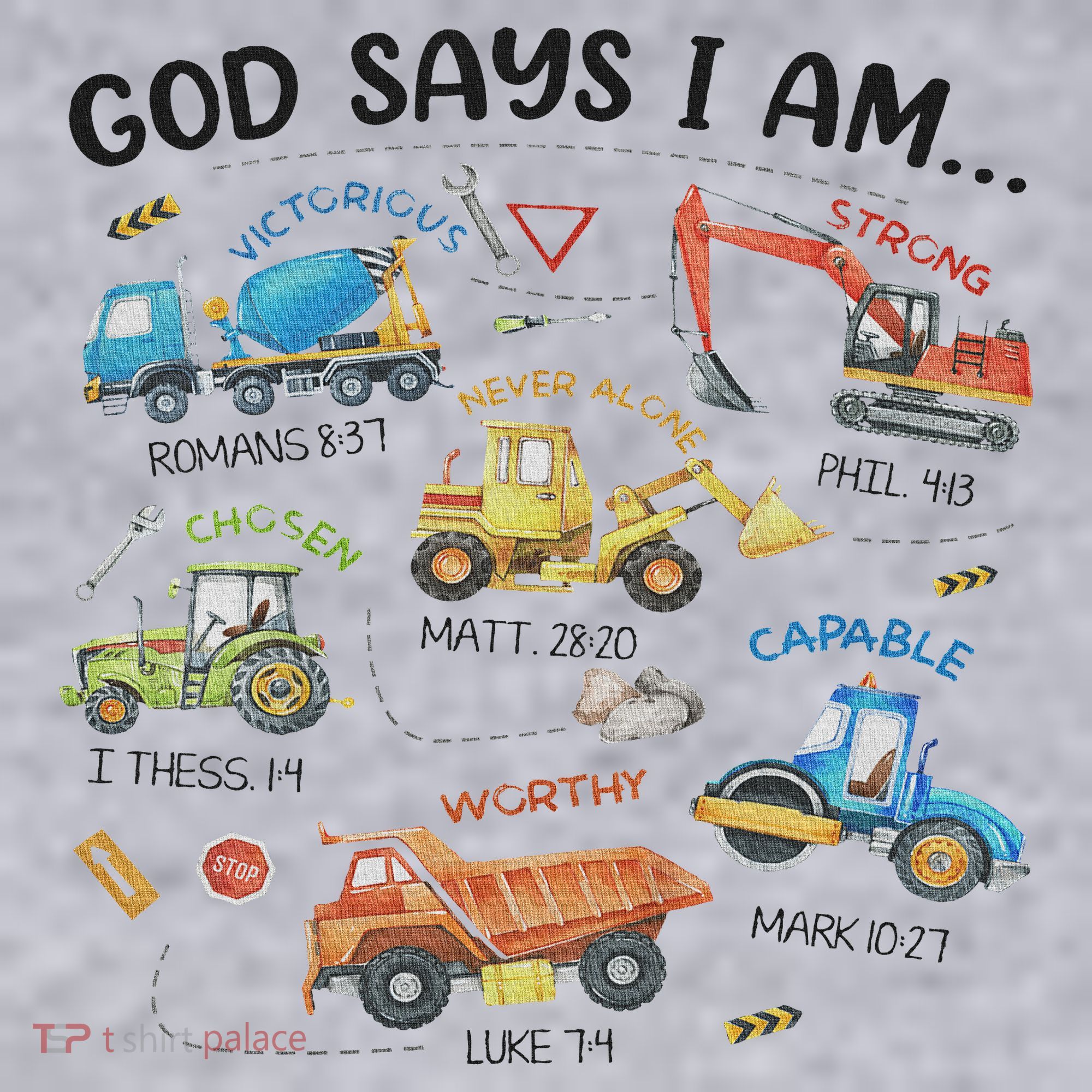 God Says I Am Construction Bible Verse Truck Women's Sweatshirt