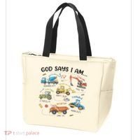 God Says I Am Construction Bible Verse Truck Tote Bag thumb 3