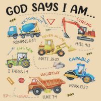 God Says I Am Construction Bible Verse Truck Tote Bag thumb 4