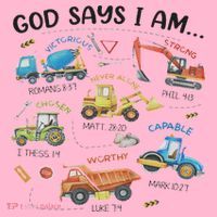 God Says I Am Construction Bible Verse Truck Coaster thumb 2