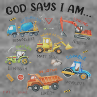 God Says I Am Construction Bible Verse Truck Toddler Hoodie thumb 2