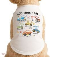 God Says I Am Construction Bible Verse Truck Doggie Tank thumb 0