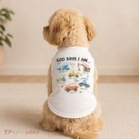 God Says I Am Construction Bible Verse Truck Doggie Tank thumb 2