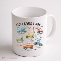 God Says I Am Construction Bible Verse Truck Coffee Mug thumb 1