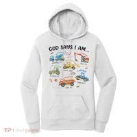God Says I Am Construction Bible Verse Truck Women's Hoodie thumb 0