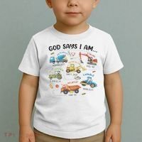 God Says I Am Construction Bible Verse Truck Toddler T-Shirt thumb 2
