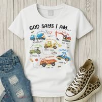 God Says I Am Construction Bible Verse Truck Women's T-Shirt thumb 3