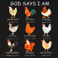 God Says I Am Bible Verse Christian Farm Chickens Religious Sweatshirt thumb 3