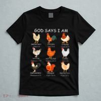 God Says I Am Bible Verse Christian Farm Chickens Religious T-Shirt thumb 5