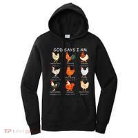 God Says I Am Bible Verse Christian Farm Chickens Religious Women's Hoodie thumb 0