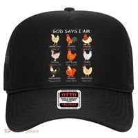 God Says I Am Bible Verse Christian Farm Chickens Religious Hat thumb 0