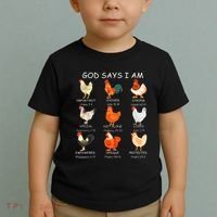 God Says I Am Bible Verse Christian Farm Chickens Religious Toddler T-Shirt thumb 2