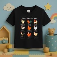 God Says I Am Bible Verse Christian Farm Chickens Religious Toddler T-Shirt thumb 3