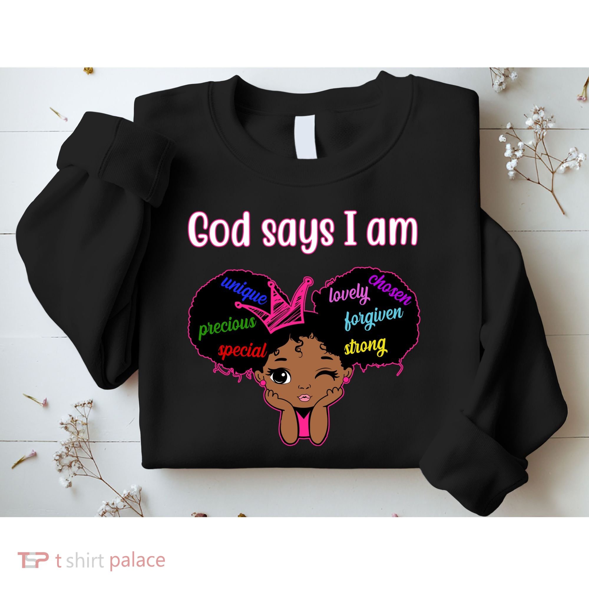 God Say I Am Black Female Sweatshirt