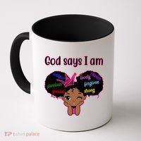 God Say I Am Black Female Coffee Mug thumb 0
