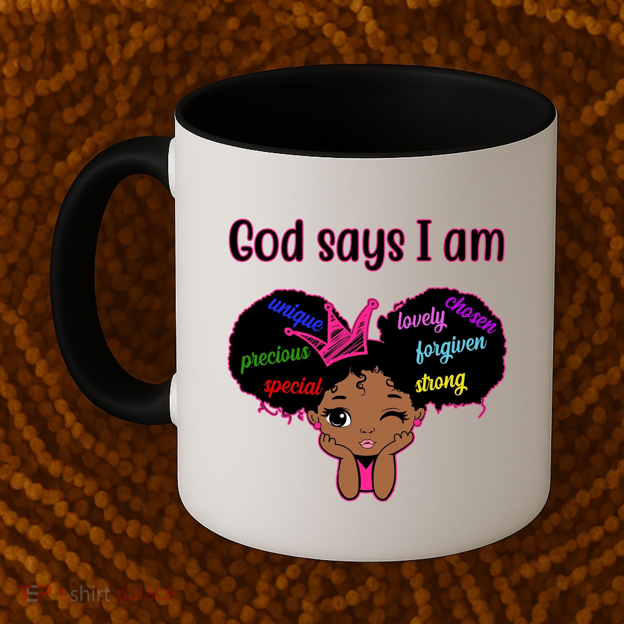 God Say I Am Black Female Coffee Mug