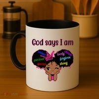God Say I Am Black Female Coffee Mug thumb 4