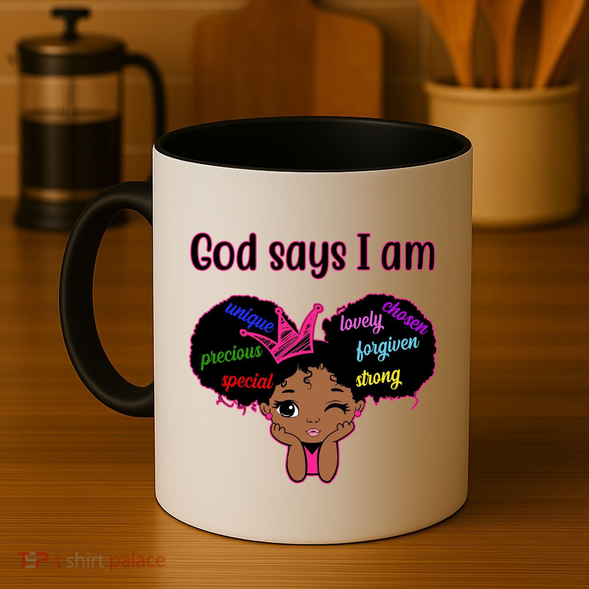 God Say I Am Black Female Coffee Mug