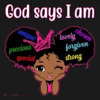 God Say I Am Black Female Women's Hoodie thumb 2