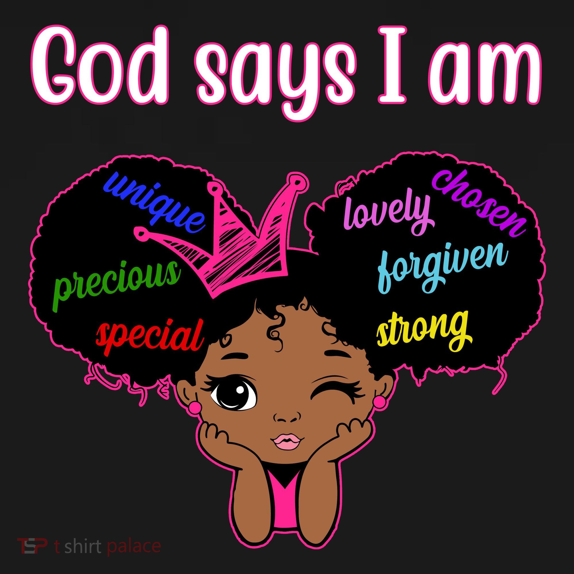 God Say I Am Black Female Women's Hoodie