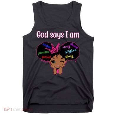 God Say I Am Black Female Tank Top
