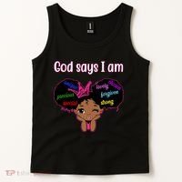 God Say I Am Black Female Tank Top thumb 2