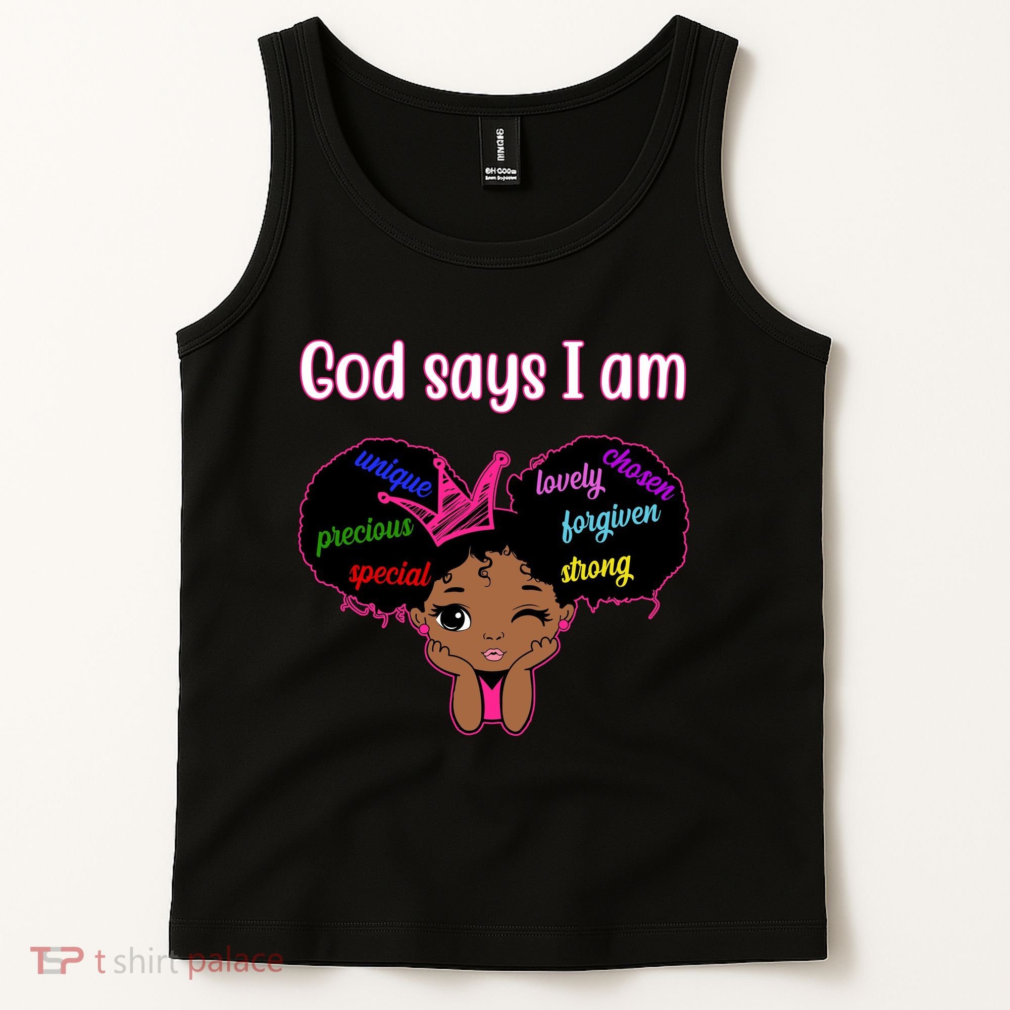 God Say I Am Black Female Tank Top