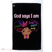 God Say I Am Black Female Golf Towel thumb 0