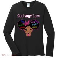 God Say I Am Black Female Women's Long Sleeve Shirt thumb 0