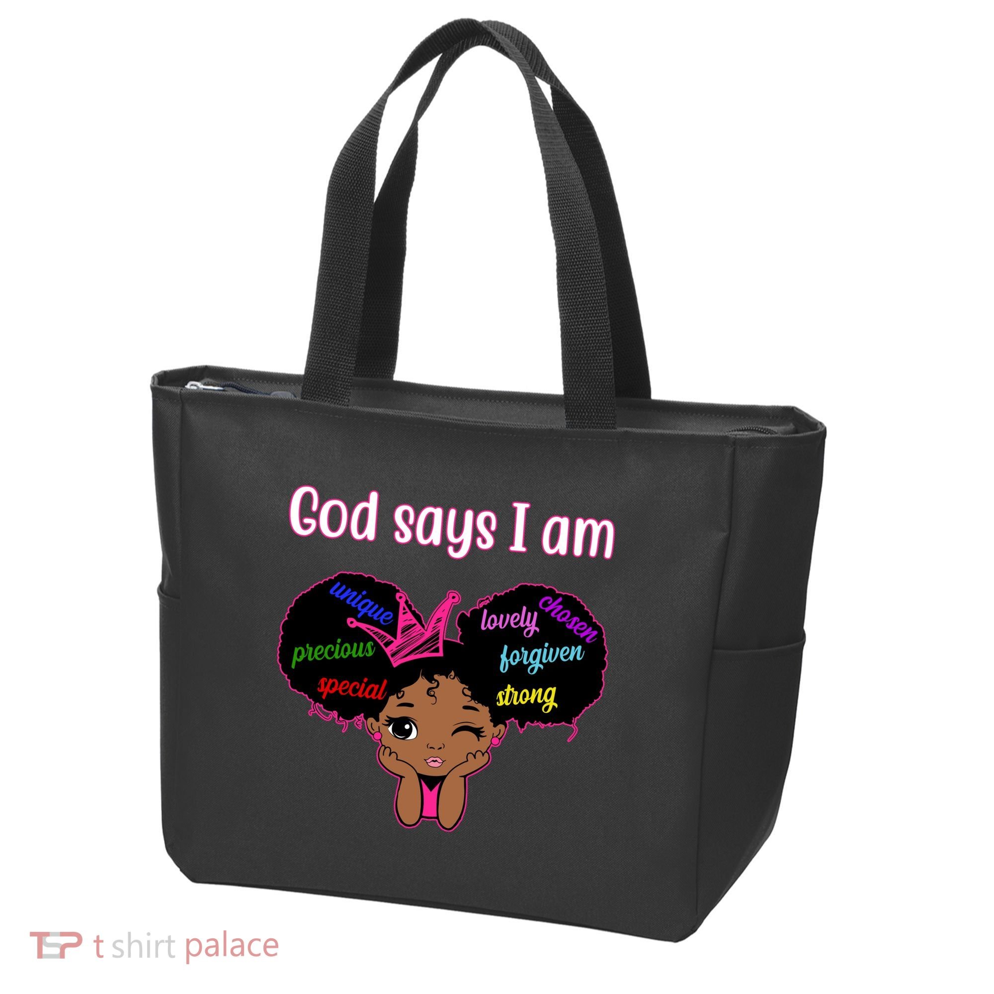 God Say I Am Black Female Tote Bag