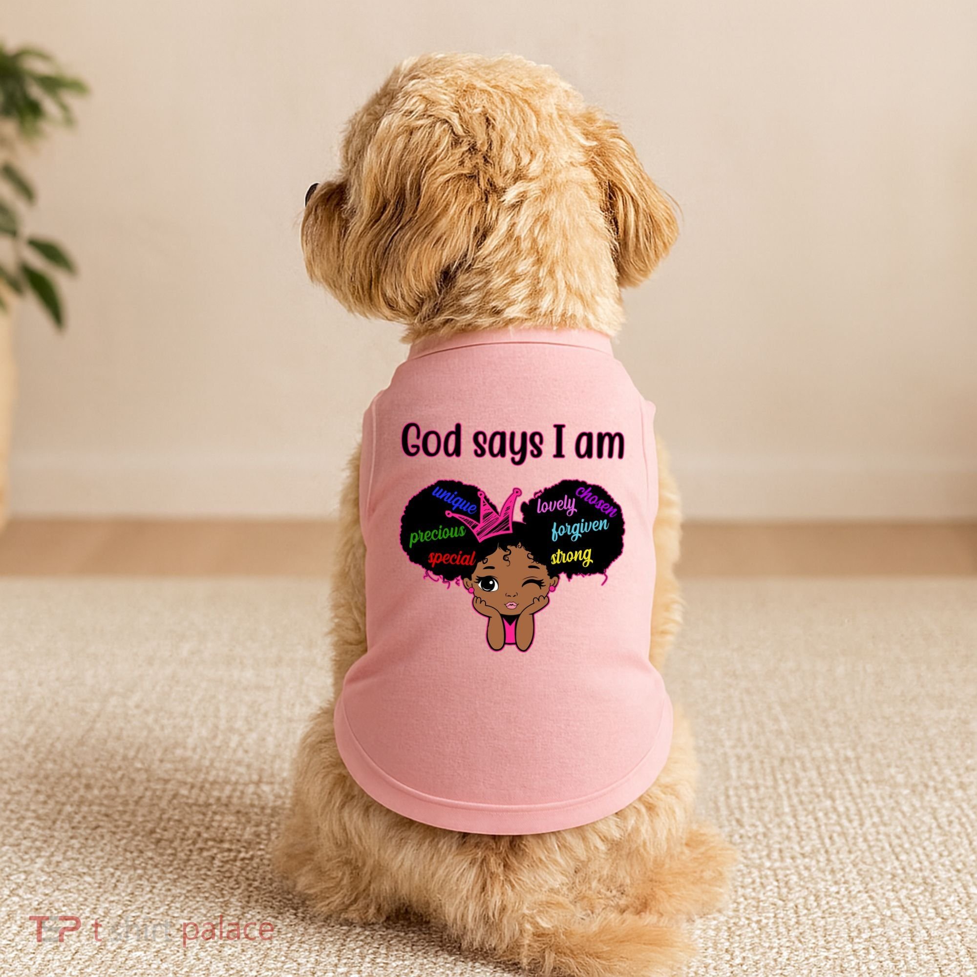 God Say I Am Black Female Doggie Tank